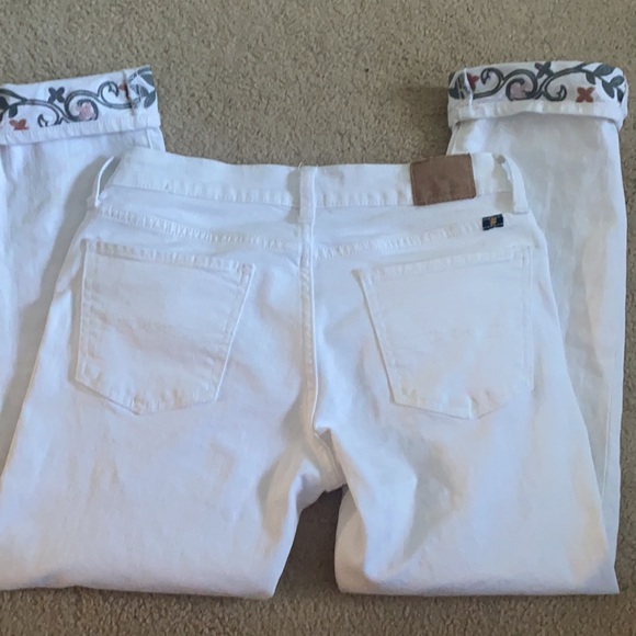 🍀Lucky Brand white sweet crop denim jeans - Picture 12 of 15